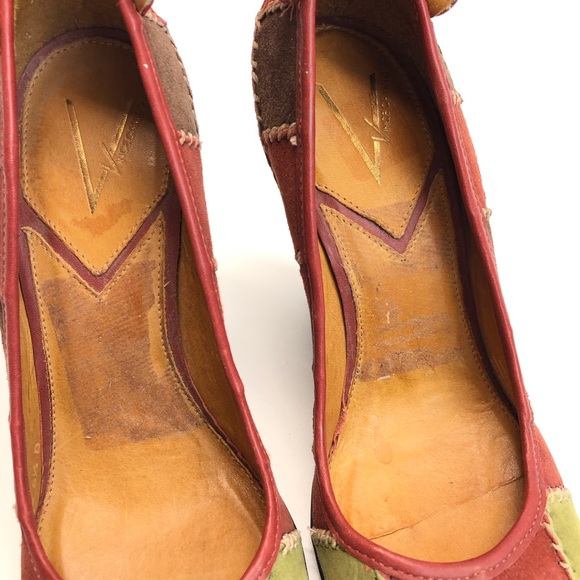 Vintage Y2K Vince Camuto Patchwork Platforms - Picture 6 of 8